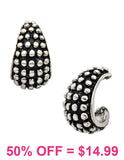 Silver studded chunky hoops