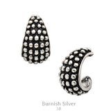Silver studded chunky hoops