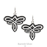 Western boot stitch design earrings