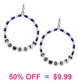 Beaded Cowboys earrings