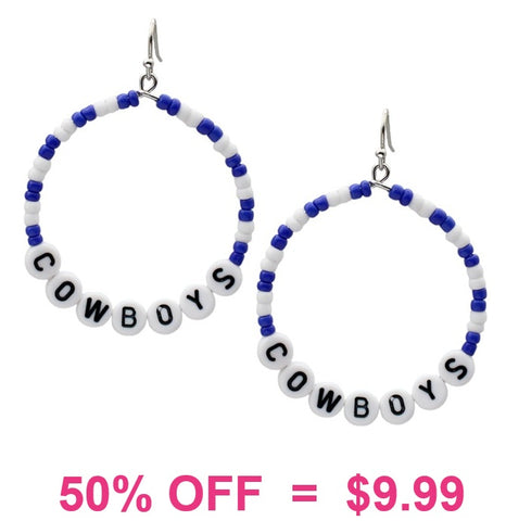 Beaded Cowboys earrings