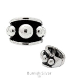 Burnished Silver Stud Dots stretch ring