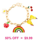 Teacher charm bracelet