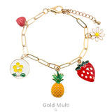 Strawberry charm bracelet