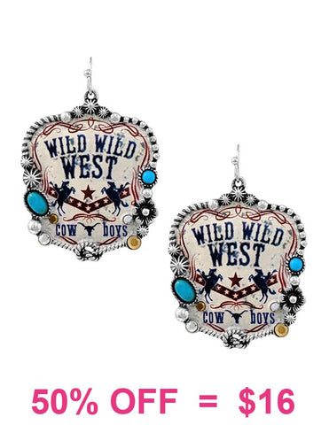 Wild West pendant earrings