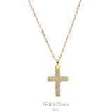 Pave Bling Gold cross necklace