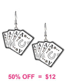 Playing cards earrings