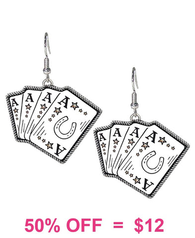 Playing cards earrings