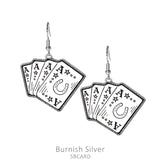 Playing cards earrings