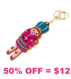 Beaded Nutcracker doll keychain