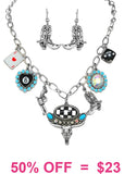 Western, Casino, charm necklace set