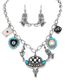 Western, Casino, charm necklace set