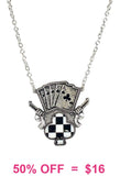 Royal Flush Clubs pendant necklace