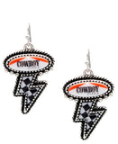 Cowboy thunder bolt earrings
