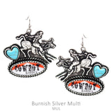 Cowboy Bull Rider earrings