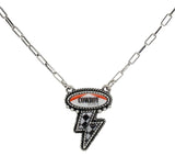 Cowboy Checkered bolt necklace