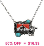 Cowboy 'Take Me Away' pendant necklace