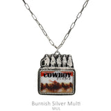 Cowboy photo pendant necklace
