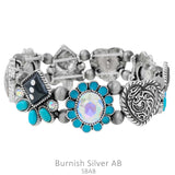 Dice, Bling concho, Heart stretch bracelet