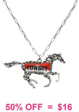 Cowboy Horse pendant necklace