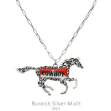 Cowboy Horse pendant necklace