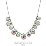 Bling AB Rhinestone teardrop necklace