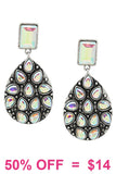 Western Teardrop w/Glass Stone Earring