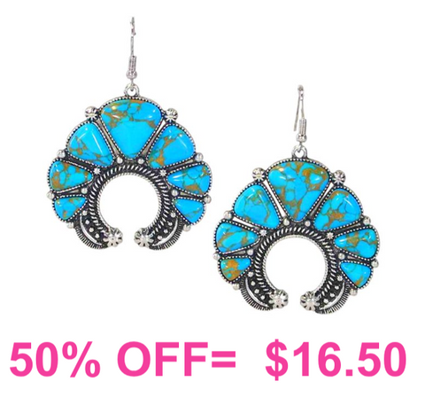 Western Squash Blossom Earring