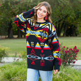 Black, Red, Yellow Thick Tribal Sweater