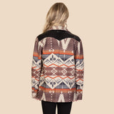 3X : Brown Tribal Jacket with black sequins