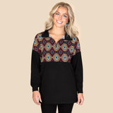 Half zip pullover Tribal designs