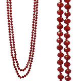*Maroon Crystal Strand 60" Layering Necklace