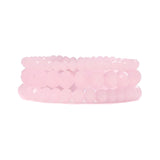 Light Baby Pink Crystal 3 pc. Bracelet Set