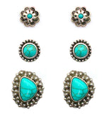 Three Pair Western Set Earring