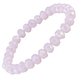 Light Pink Crystal Beaded Stretch Bracelet*