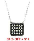 Western Rectangle w/Bling Stone Necklace