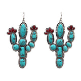 Turquoise Cactus stone Earrings