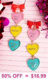 Hug Me heart dangle earrings