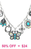 Western, Casino, bling charm necklace