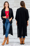 Black Duster with side slits