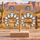 Glass Stone Western Squash Blossom Earring