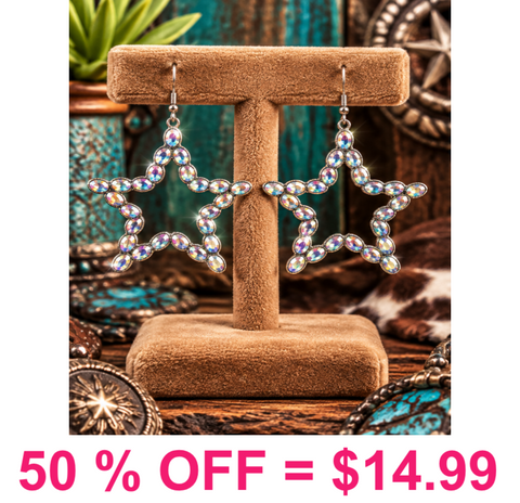 Rhinestone Star Dangle Earring