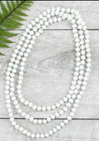* White Crystal 60" Layering Necklace
