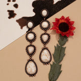 Copper & Cream dangle earrings