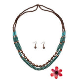 COPPER & Turquoise 2 strand necklace
