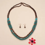 Copper & Turquoise 2 strand necklace