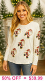Santa Sequin long sleeve top