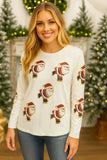 Santa Sequin long sleeve top
