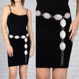 OFF.BLING RHINESTONE CONCHO BELT