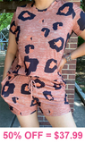Brown Leopard shirt & short (2 PC. SET)